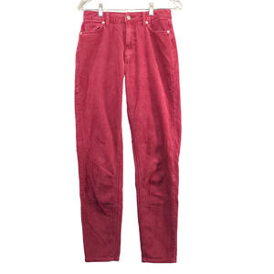 BDG Women's High Rise Corduroy Mom Jeans Red Size 27 Cotton 5-Pocket